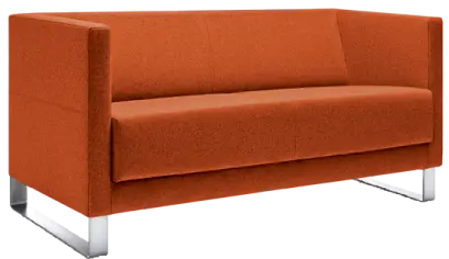 VELA - 3V, křeslo, koženka SL 24 - koženka oranžová